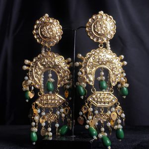 Kundan Earrings green