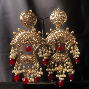 Kundan Earrings red