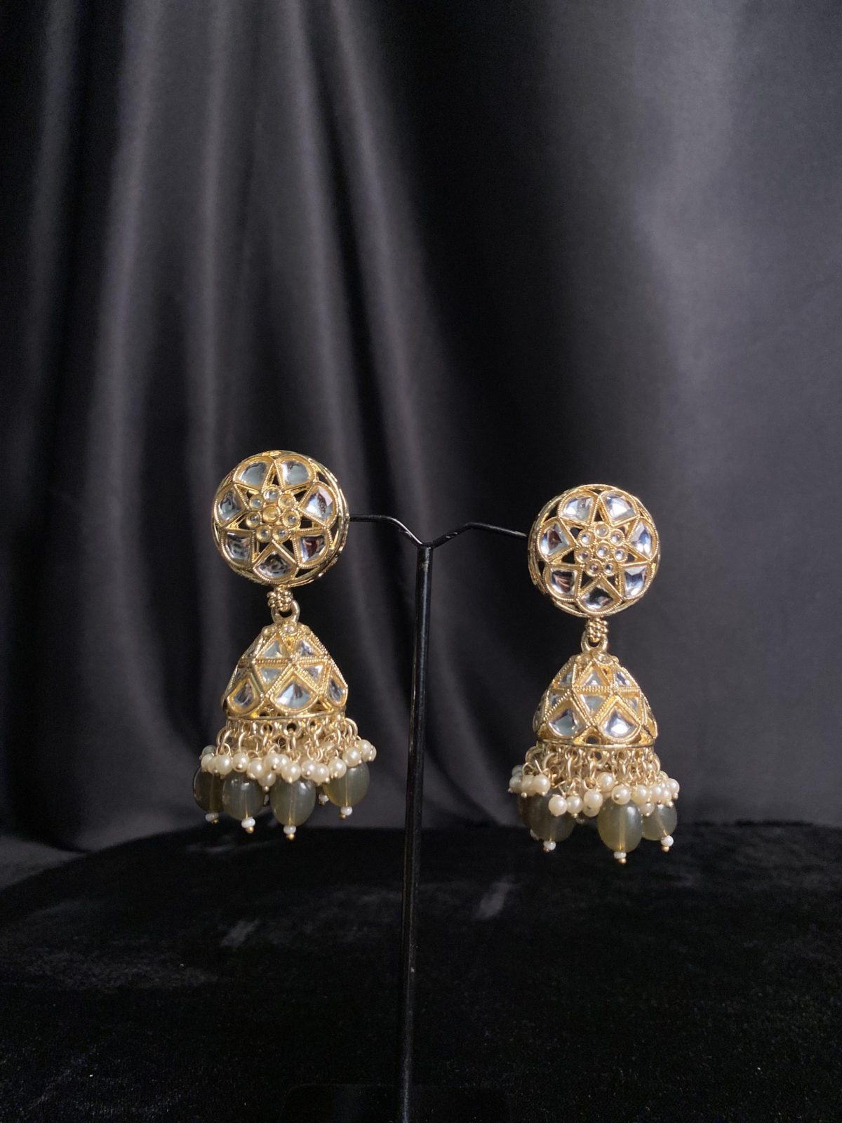 Kundan Jhumkas: Exquisite Indian Earrings