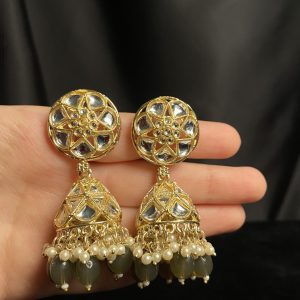 Kundan Jhumkas: Exquisite Indian Earrings