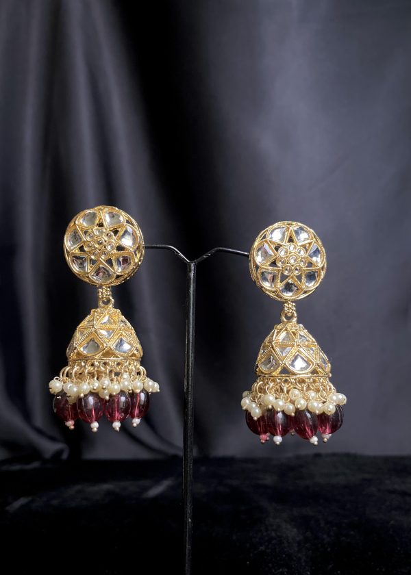 Kundan Jhumkas: Exquisite Indian Earrings