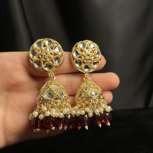 Kundan Jhumkas: Exquisite Indian Earrings