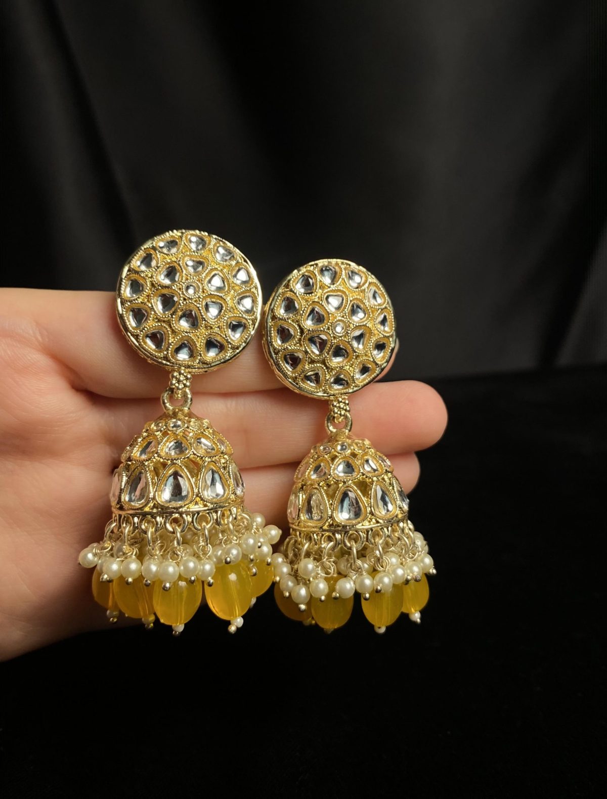 Kundan Jhumkas: Exquisite Indian Earrings