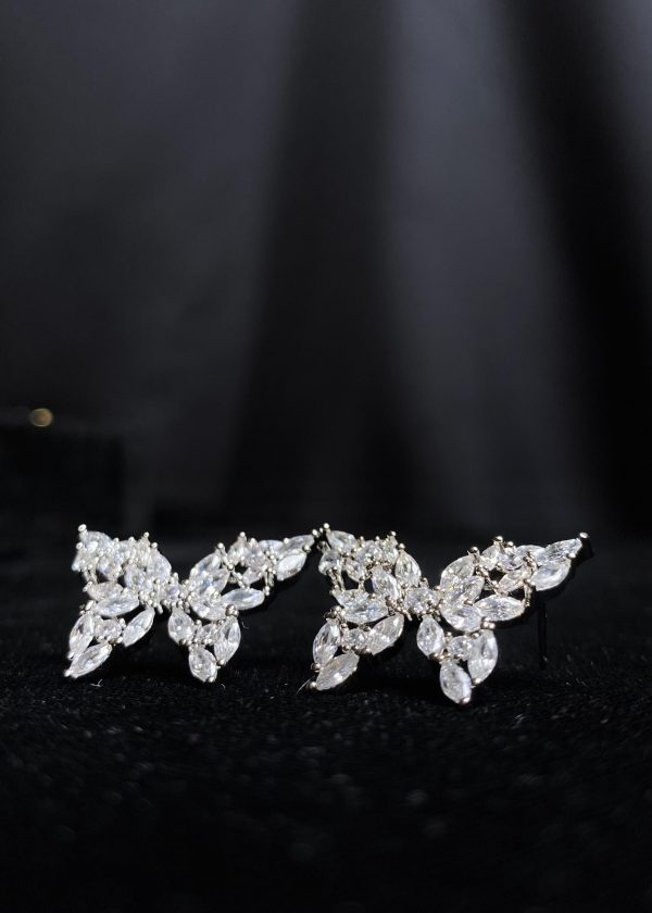 Butterfly Stud Earrings in Silver