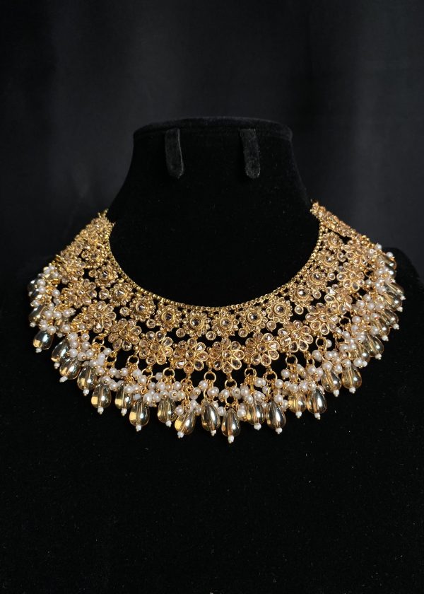 TAARA Bridal Set: Reverse AD Bridal Set in Gold