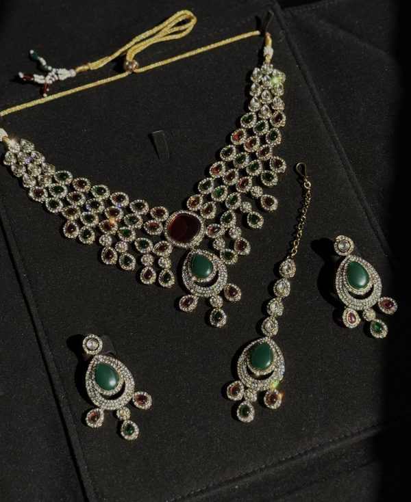 Maheer Emerald & Ruby Inspired Set