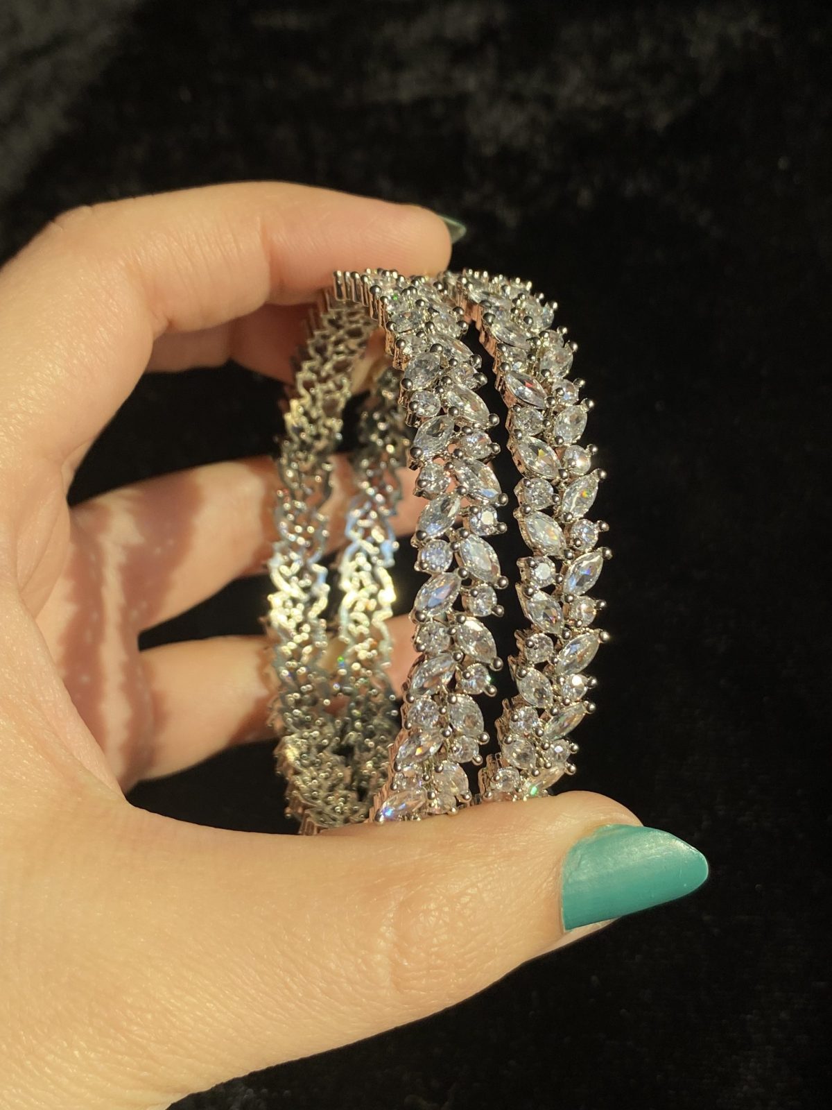 Marquise Leaf AD Bangle Set