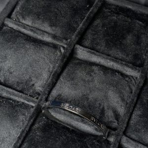 BVLGARI Inspired Logo Bangle Bracelet silver