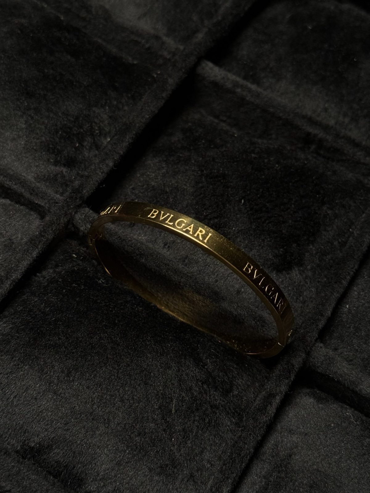 BVLGARI Inspired Logo Bangle Bracelet gold