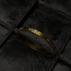BVLGARI Inspired Logo Bangle Bracelet gold
