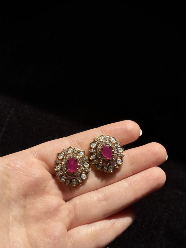 Bedazzle southindian studs ruby