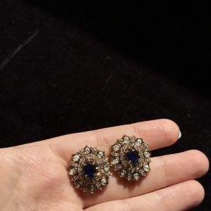 Bedazzle southindian studs dark blue