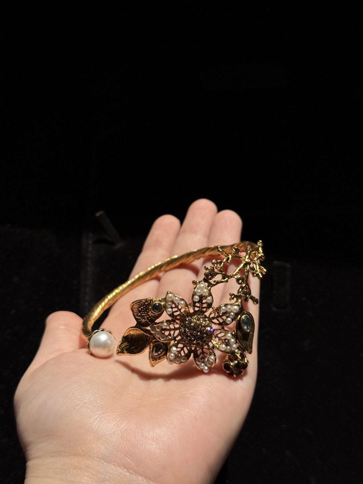 Nature Inspired Bird Nest Statement Bangle