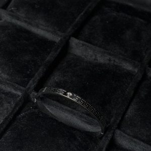 Greek Key Motif Bangle Bracelet silver Versace inspired