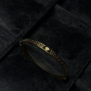 Greek Key Motif Bangle Bracelet gold Versace inspired