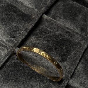 Classic Cartier Inspired Bangle Bracelet in gold