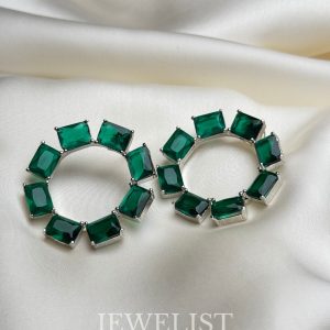 Circular Green Studs – Jewelist Jewellery Pakistan
