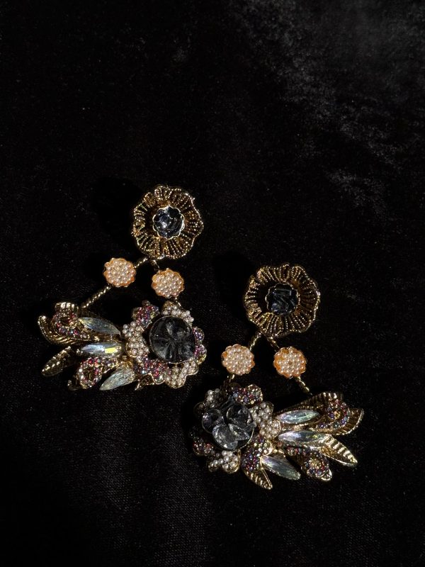 Figani Art Deco Floral Earrings