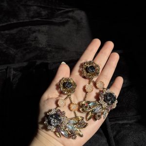 Figani Art Deco Floral Earrings