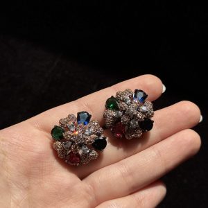 Forest Multi-Detail Rose Gold Studs