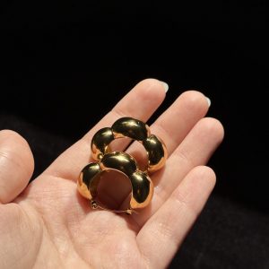 Gold Sculptural Knot Stud (2)