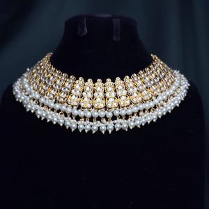 Mah-e-Naz Pearl & Kundan Bridal Set
