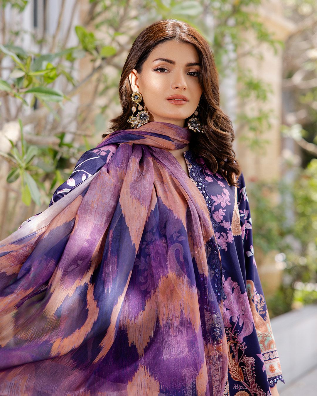 Figani Earrings – Statement Floral Drop Earrings by Jewelist.pk