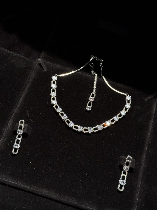 Irene Crystal Link Necklace Set