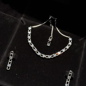 Irene Crystal Link Necklace Set