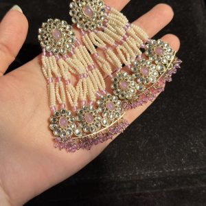 Jaipuri Pearl & Gemstone Layered Jhumka Earrings Lilaque