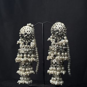 Regal Pearl Katori Jhumka Earrings