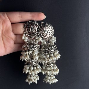 Regal Pearl Katori Jhumka Earrings