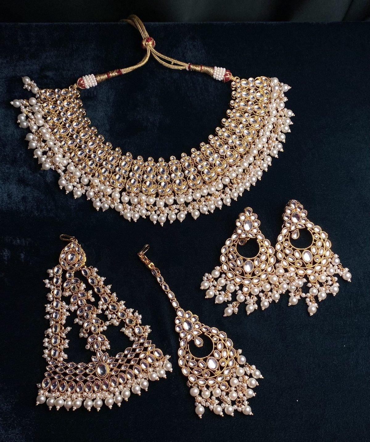 Mah-e-Naz Pearl & Kundan Bridal Set