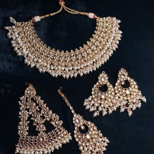 Mah-e-Naz Pearl & Kundan Bridal Set