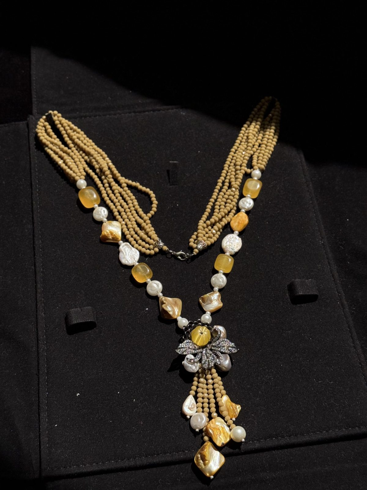 Marigold Sunshine Bead & Shell Mala