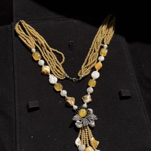 Marigold Sunshine Bead & Shell Mala