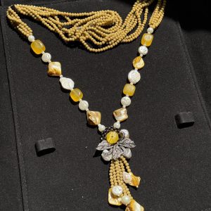 Marigold Sunshine Bead & Shell Mala