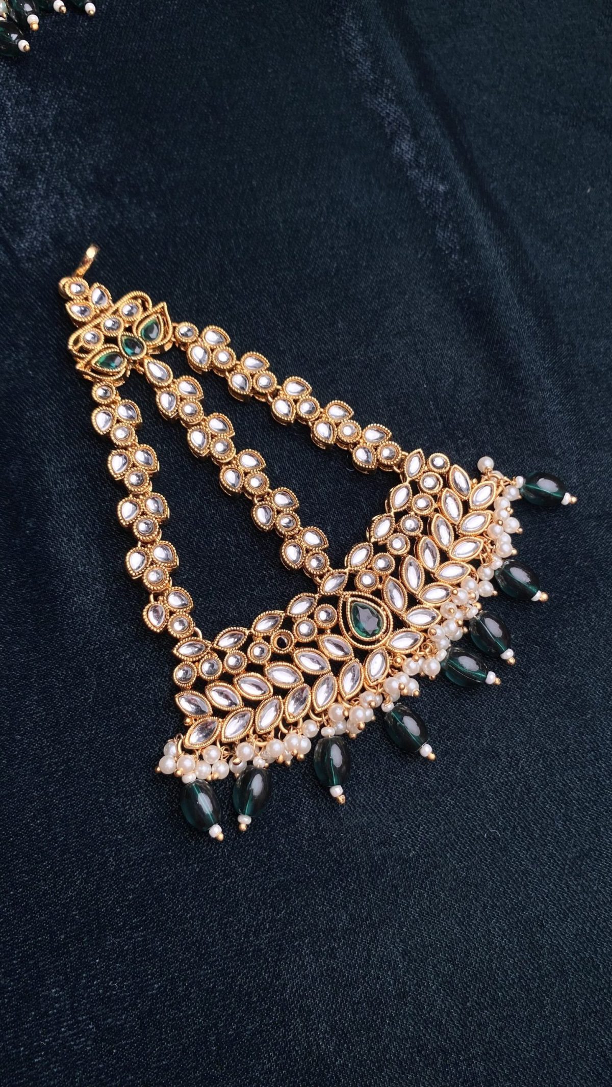 Rehma Emerald Kundan Bridal Choker Set