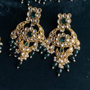 Rehma Emerald Kundan Bridal Choker Set