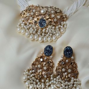 Shafaq Sugarstone Pearl Choker Set - jewelist.pk jewellery brand