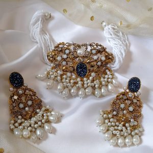 Shafaq Sugarstone Pearl Choker Set