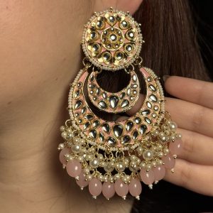 Shama Gemstone Chandbali Earrings