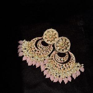 Shama Gemstone Chandbali Earrings