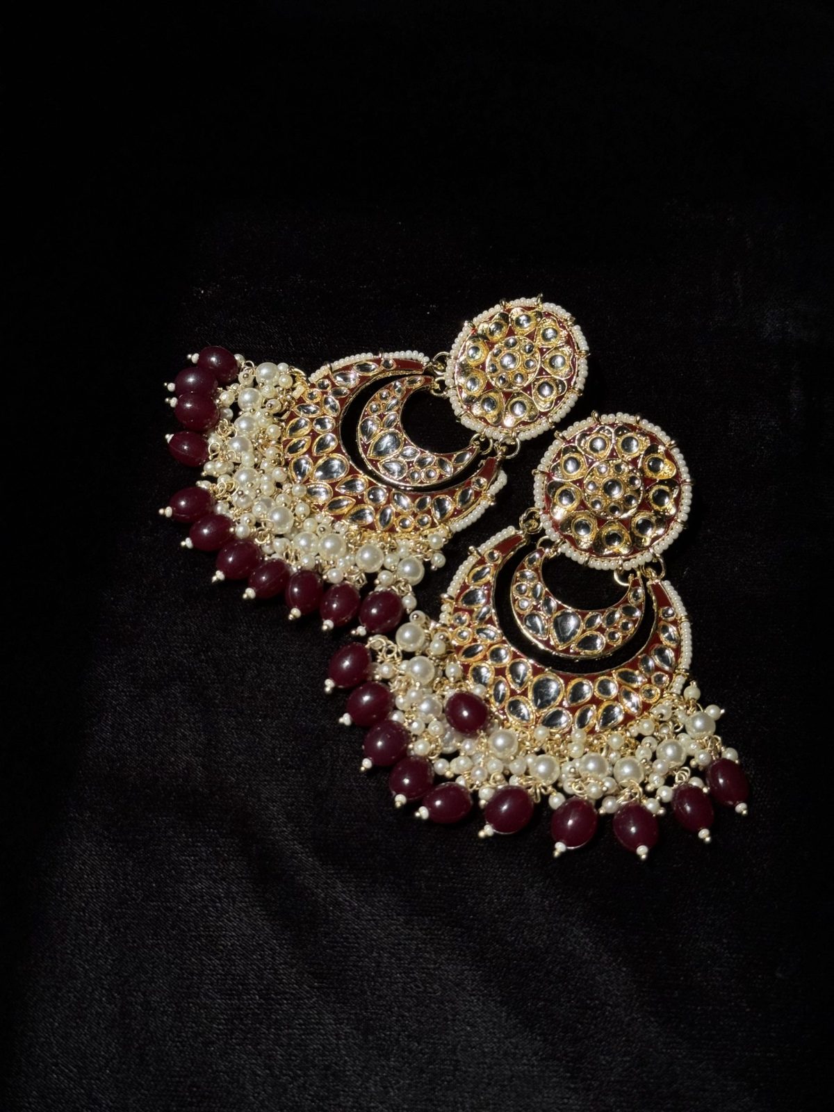 Shama Gemstone Chandbali Earrings