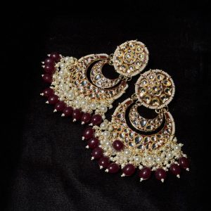 Shama Gemstone Chandbali Earrings