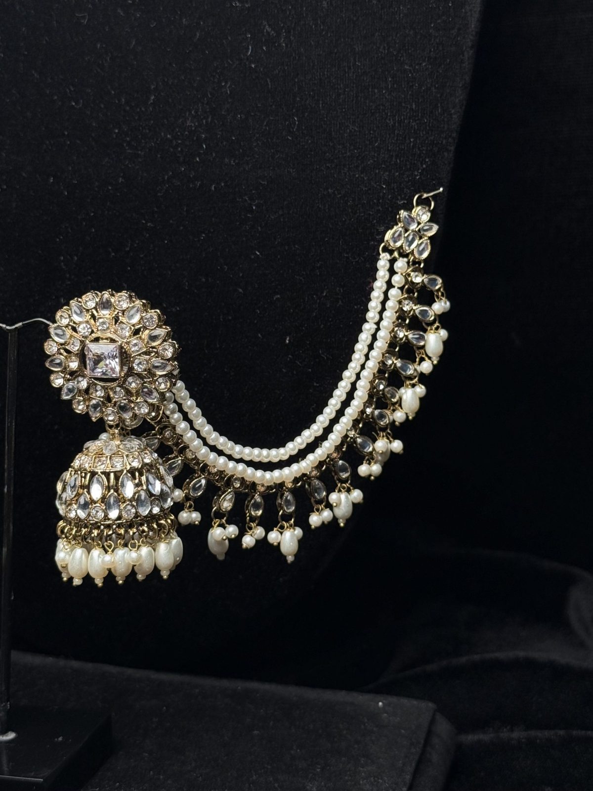 Amirah Regal Kundan Jhumka & Sahara Set