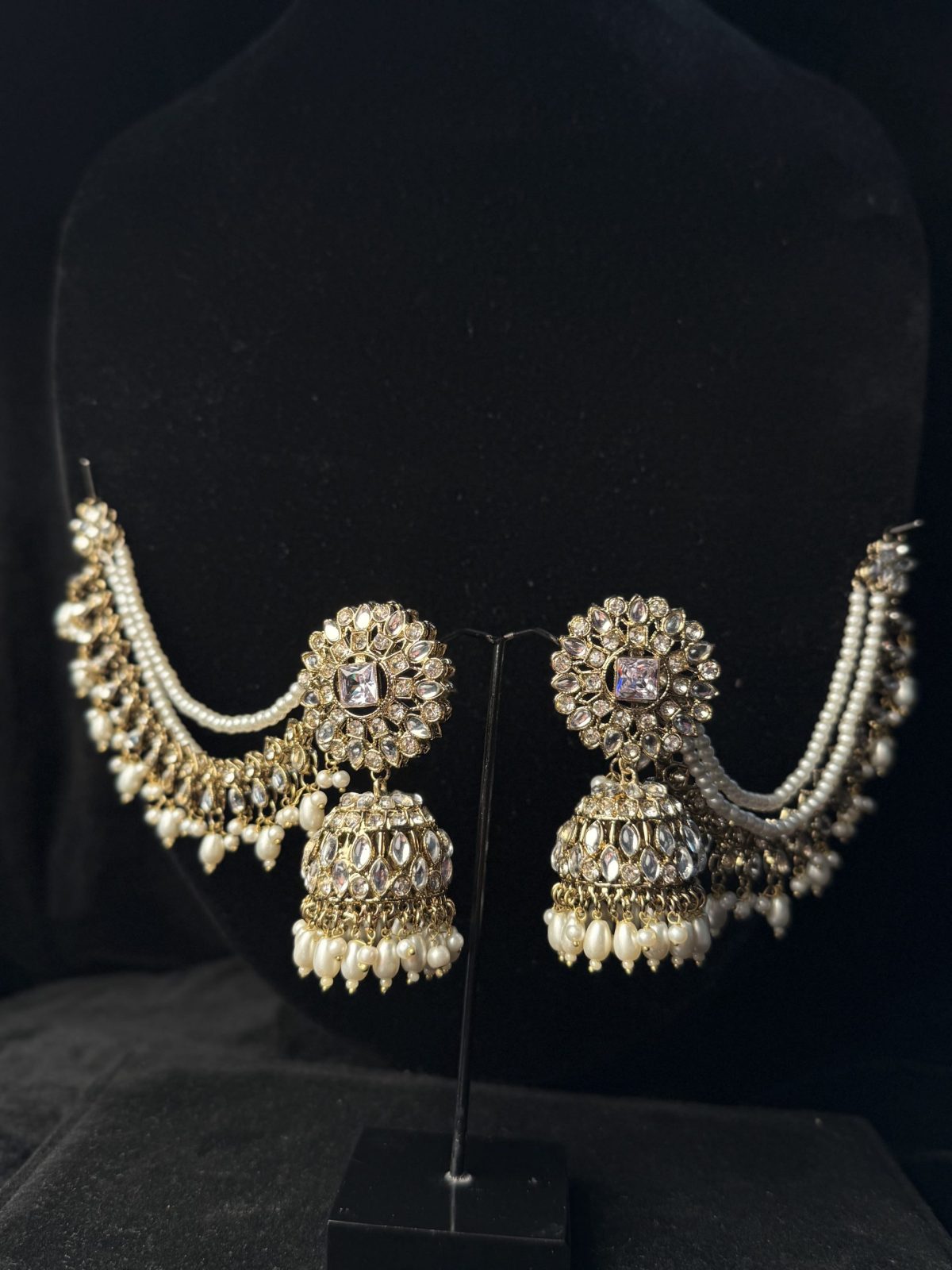 Amirah Regal Kundan Jhumka & Sahara Set