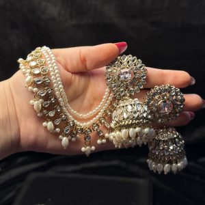 Amirah Regal Kundan Jhumka & Sahara Set