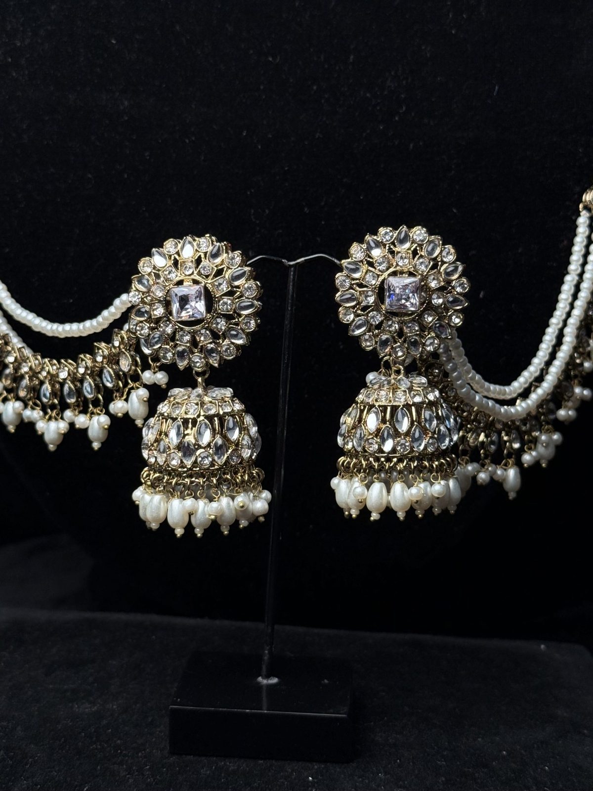 Amirah Regal Kundan Jhumka & Sahara Set