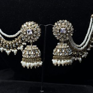 Amirah Regal Kundan Jhumka & Sahara Set